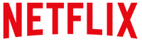 the netflix logo on a black background