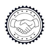 a black and white illustration of a handshake
