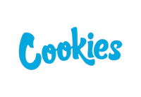 the word cookies on a black background