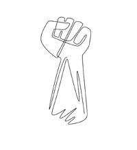 an image of a fist on a black background