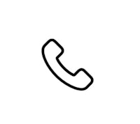 a black and white phone icon on a white background