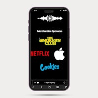 a mobile phone displaying the logos of netflix and cookies